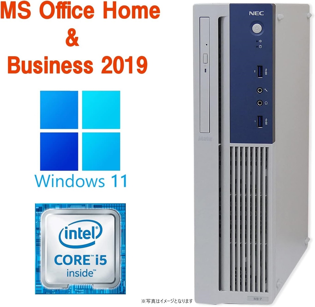 NEC デスクトップPC MK32/Win 11 Pro/MS Office H&B 2019/Core  i3-6100/WIFI/Bluetooth/DVD/16GB/256GB SSD (整備済み品)